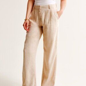 Abercrombie & fitch Sloane high rise tailored oatmeal pants 27L